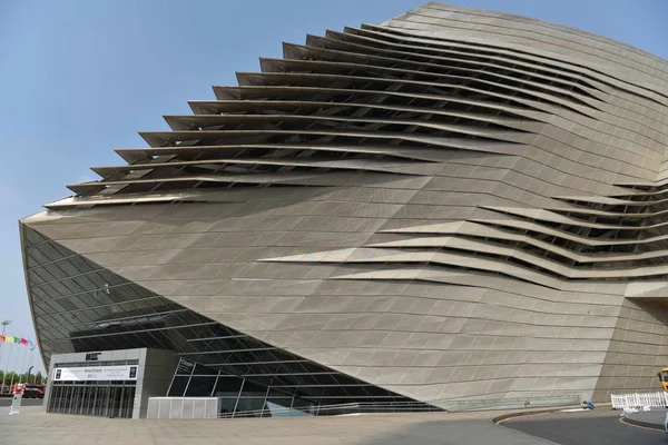 View Dalian International Conference Center Upcoming World Economic Forum Annual — стоковое фото