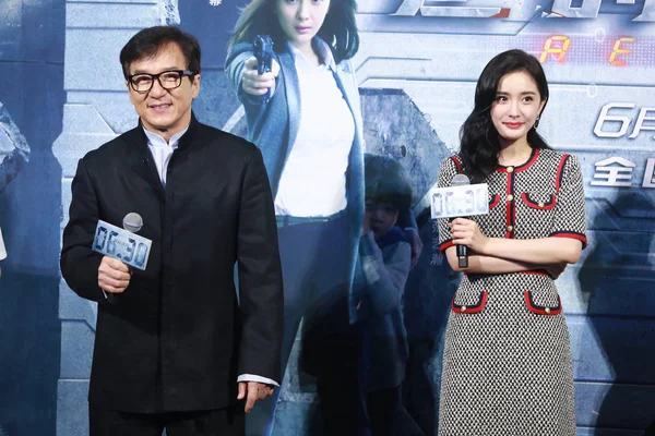 Hong Kong Kungfu Superstar Film Producent Jackie Chan Links Chinese — Stockfoto