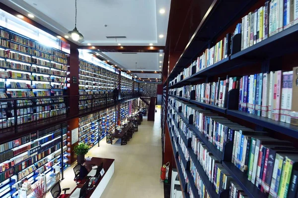Внутрішній Вигляд Гаррі Поттер Стиль Публічна Бібліотека Gongshu Районі Ханчжоу — стокове фото