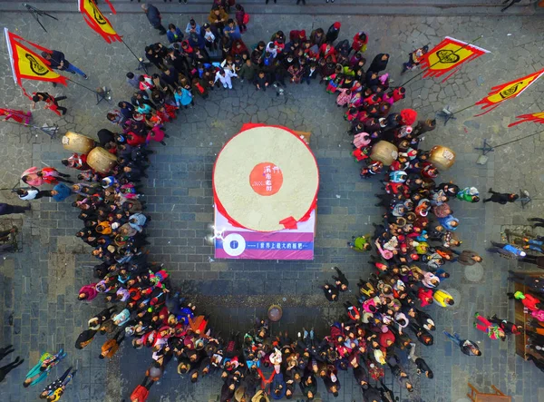 Vista Aérea Del Pastel Arroz Glutinoso Más Grande Del Mundo — Foto de Stock