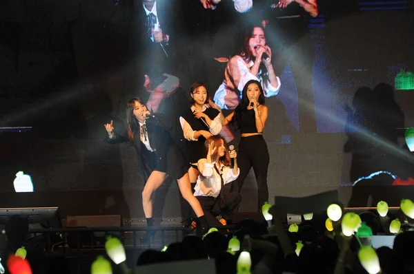 Members South Korean Girl Group Mamamoo Perform Fan Meeting Event — Stock Photo, Image