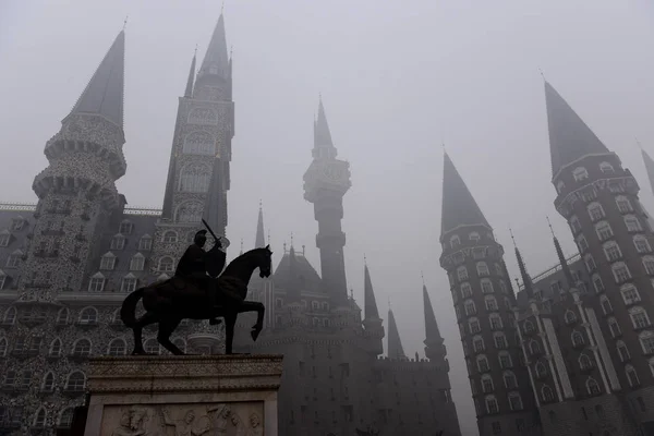 Les Bâtiments Forme Château Qui Ressemblent École Poudlard Sur Nouveau — Photo