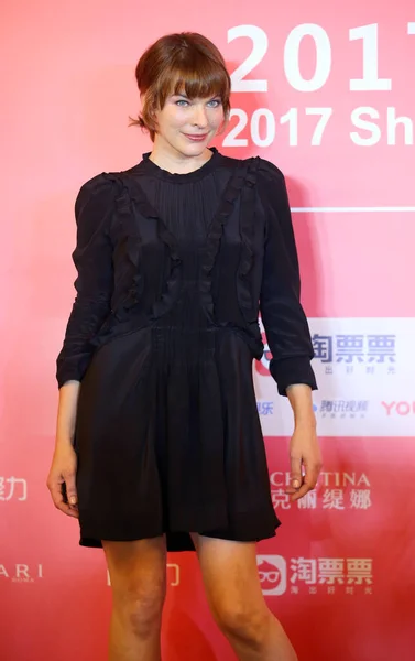미국의 요보비치 상하이 영화제 상하이 중국에 2017 — 스톡 사진