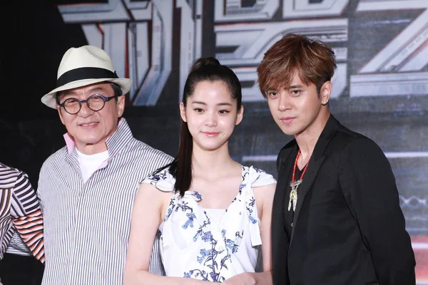 Desde Izquierda Jackie Chan Estrella Del Kungfu Hong Kong Actriz —  Fotos de Stock