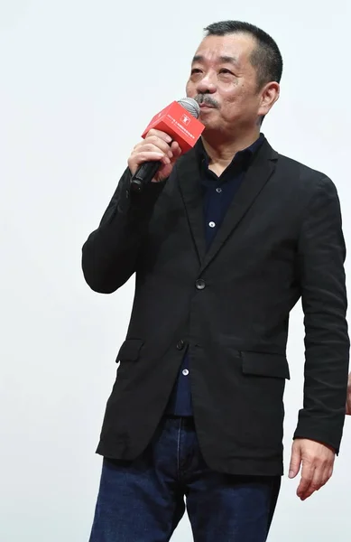 Filmar Japanen Direktören Joji Matsuoka Sköter Presskonferens För Sin Film — Stockfoto