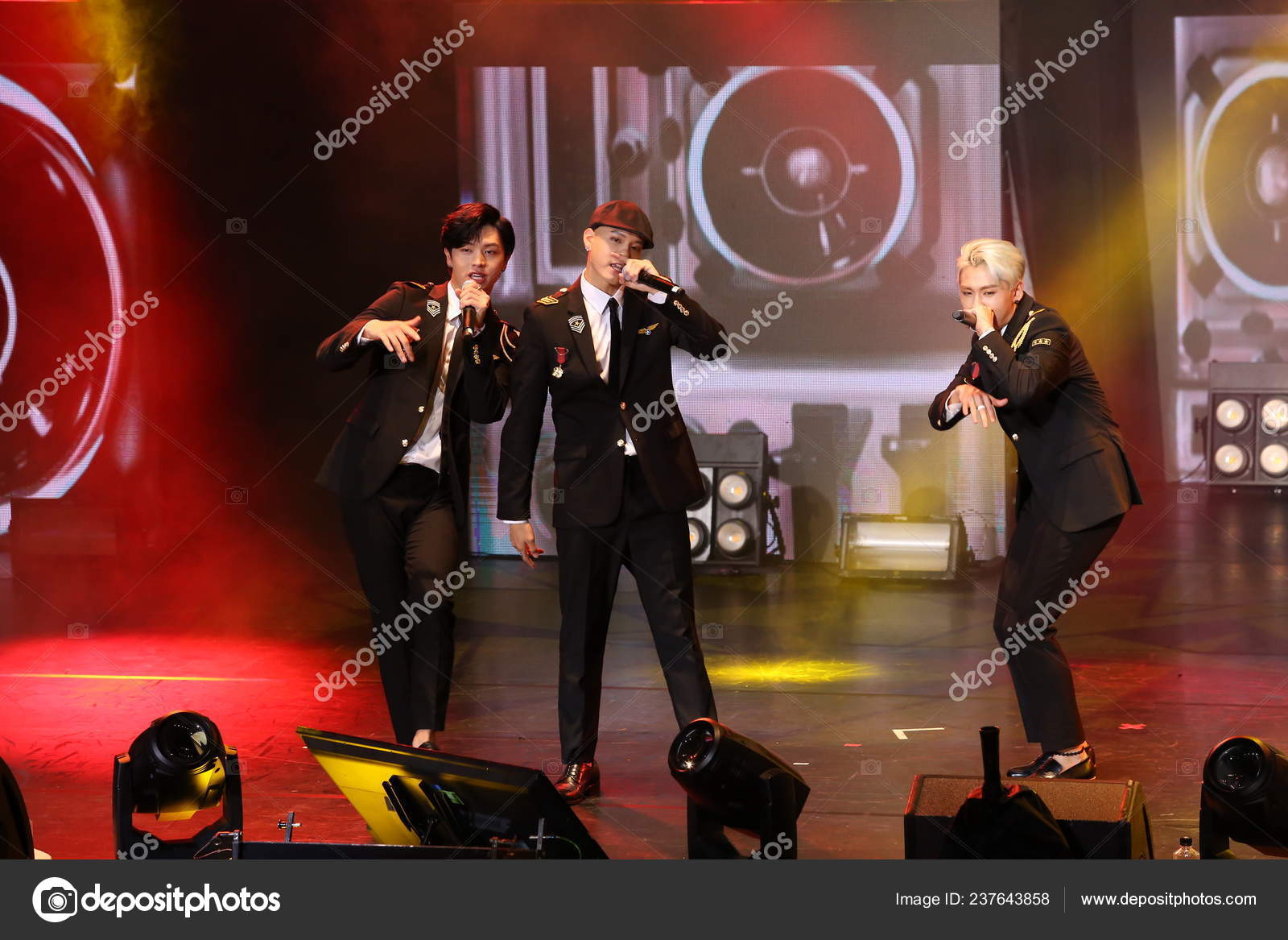 South Korean Boy Group Btob Perform Music Concert Taipei Taiwan.