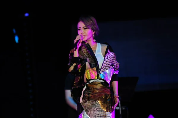 Cantante Taiwanés Jolin Tsai Presenta Festival Música Eco Shanghai China — Foto de Stock