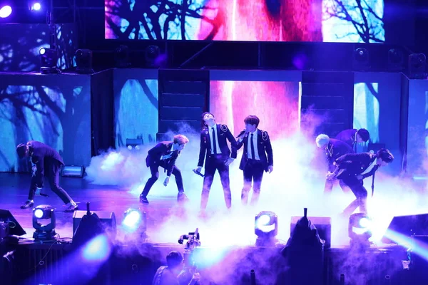 Boys Group Sud Coréen Btob Produit Leur Concert Musique Taipei — Photo