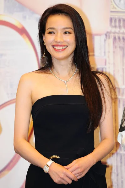 Attrice Taiwanese Shu Partecipa Una Conferenza Stampa Promuovere Suo Nuovo — Foto Stock