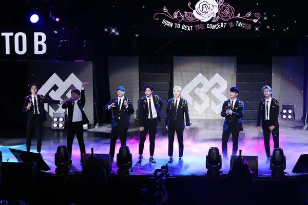 Südkoreanische Boygroup Btob Tritt Bei Ihrem Musikkonzert Taipeh Taiwan August — Stockfoto