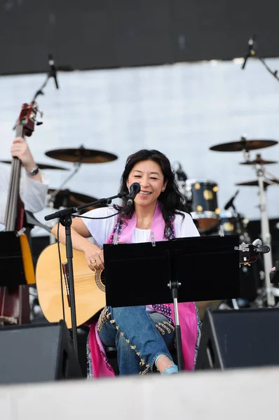Cantante Bossa Nova Japonesa Brasileña Lisa Ono Presenta Durante Festival — Foto de Stock