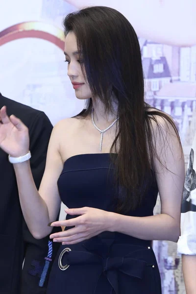 Taiwanesische Schauspielerin Shu Bei Einer Pressekonferenz Zur Promotion Ihres Neuen — Stockfoto