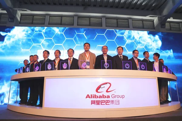 Kierownictwo Urzędnicy Alibaba Group State Grid Jibei Electric Power Firmy — Zdjęcie stockowe