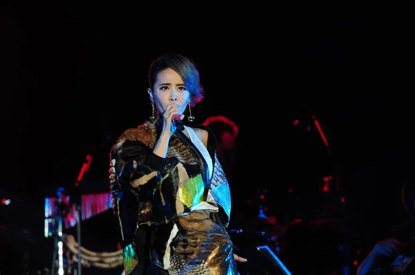 Taiwanesiska Sångerskan Jolin Tsai Utför Echo Music Festival Shanghai Kina — Stockfoto