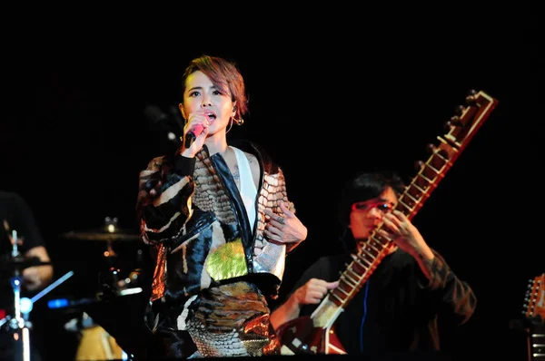 Cantante Taiwanés Jolin Tsai Presenta Festival Música Eco Shanghai China — Foto de Stock