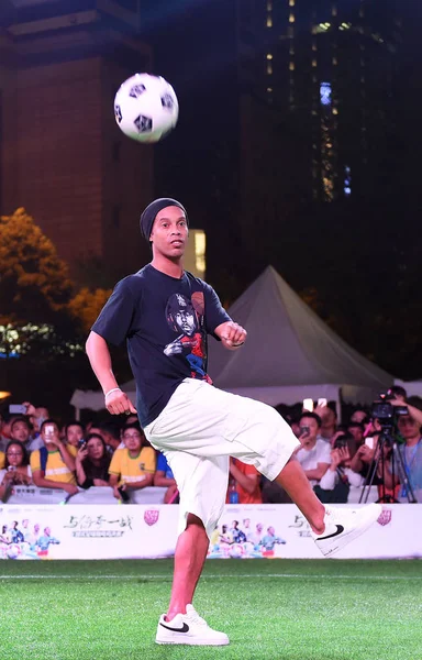 Estrella Fútbol Brasileña Ronaldo Assis Moreira Comúnmente Conocida Como Ronaldinho — Foto de Stock