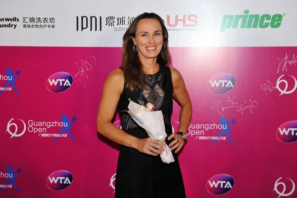 Martina Hingis Switzerland Arrives Red Carpet Welcome Party 2016 Wta — стоковое фото
