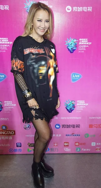 Amerikanische Sängerin Coco Lee Posiert Während Des Zebra Musikfestivals 2016 — Stockfoto