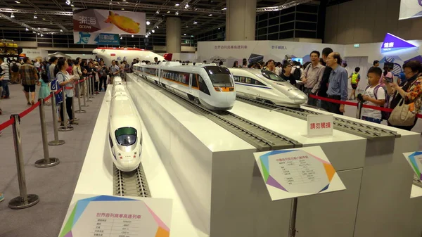 Modelo Ferroviário Alta Velocidade Está Exibição Durante Innotech Expo 2016 — Fotografia de Stock