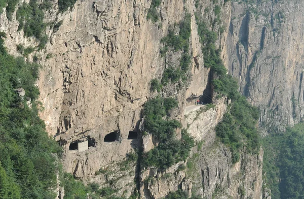 Plik Widok Tunelu Guoliang Przez Wanxian Góra Taihang Mountains Huixian — Zdjęcie stockowe