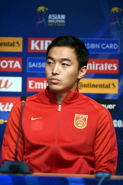 Feng Xiaoting Dari Tim Nasional Sepak Bola Tiongkok Menghadiri Konferensi — Stok Foto