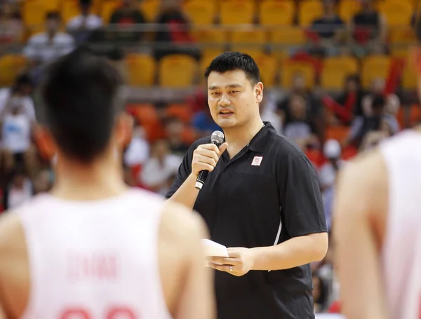 Bývalý Čínský Basketbalová Hvězda Yao Ming Účastní Charitativní Zápas Mezi — Stock fotografie