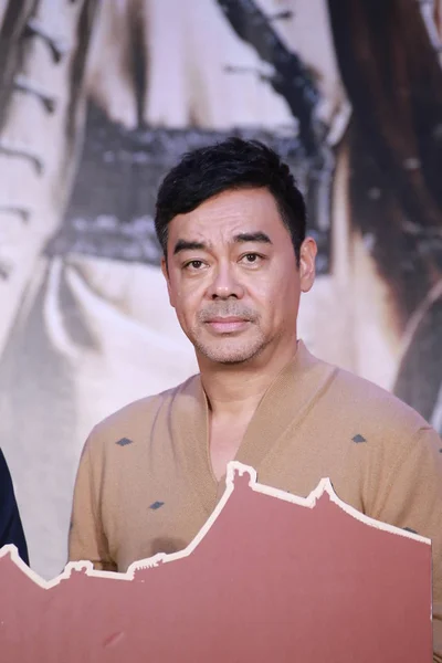 香港俳優ショーン ラウは 台湾の 英雄の呼び出し 彼の新しい映画のプレミアのため記者会見に臨んだ 2016 — ストック写真