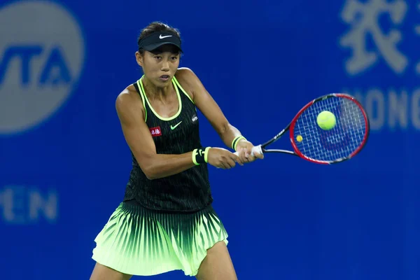 Zhang Shuai Της Κίνας Επιστρέφει Έναν Πυροβολισμό Johanna Κοντα Του — Φωτογραφία Αρχείου