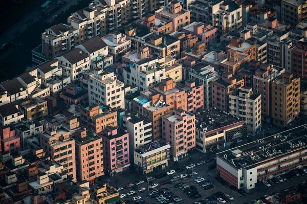 Προβολή Των Κατοικημένων Κτηρίων Πολυόροφων Κτιρίων Στην Περιοχή Futian Shenzhen — Φωτογραφία Αρχείου