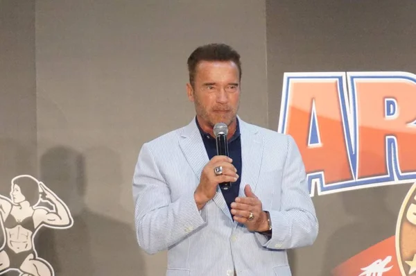 American Actor Former Governor California Arnold Schwarzenegger Attends Activity Arnold — Stock Photo, Image