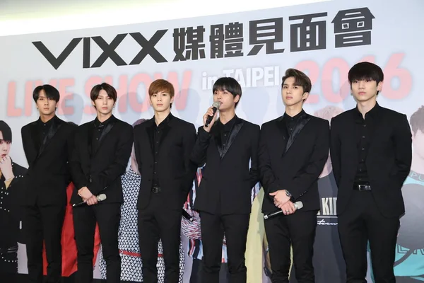 Members South Korean Boy Group Vixx Attend Press Conference Concert — Stock Photo, Image
