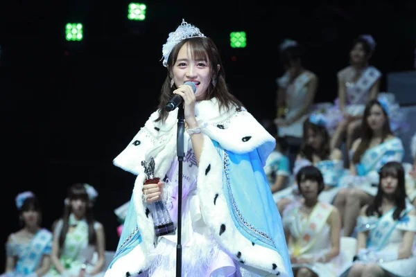 Segundo Finalista Huang Tingting Del Grupo Femenino Chino Snh48 Habla — Foto de Stock