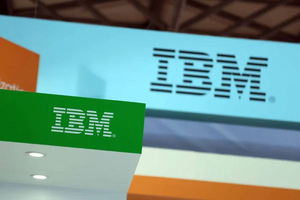 Вид Стенда Ibm Выставке Шанхае Китай Октября 2015 Года — стоковое фото