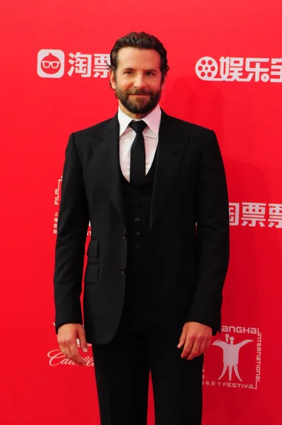 Amerikansk Skådespelare Bradley Cooper Röda Mattan Invigningen 19Th Shanghai International — Stockfoto