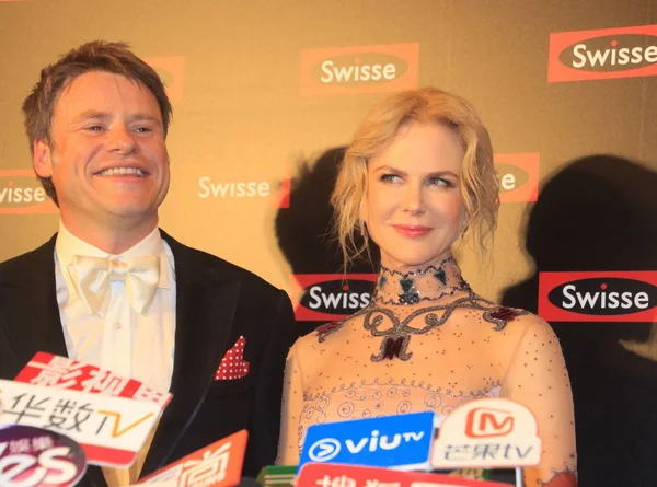 Actriz Australiana Nicole Kidman Derecha Llega Para Evento Promocional Marca — Foto de Stock