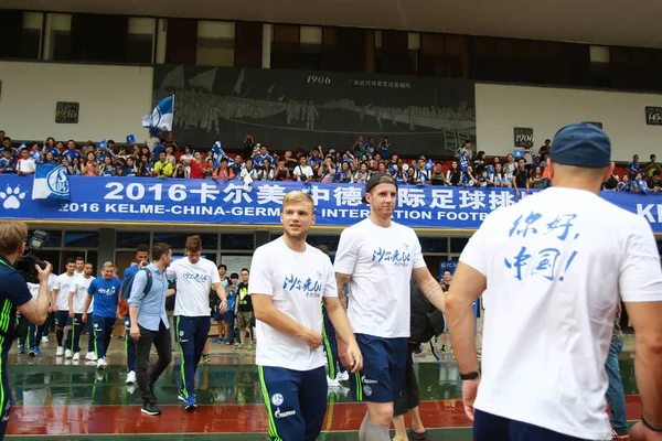 Members Germany Schalke Arrive Fan Meeting 2016 China Germany International — Stock Photo, Image