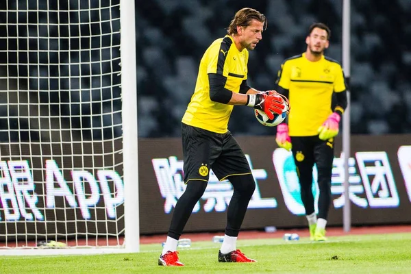 Roman Weidenfeller Borussia Dortmund Participa Una Sesión Entrenamiento Para Partido — Foto de Stock