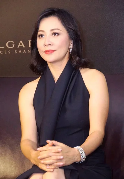 Hongkong Herečka Carina Lau Navštěvuje Bvlgari Propagační Akce Šanghaji Číně — Stock fotografie