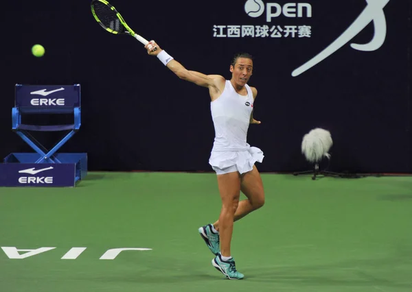 Francesca Schiavone Itália Retorna Tiro Para Jiajing China Durante Segunda — Fotografia de Stock