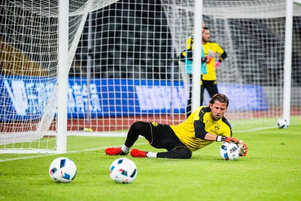 Roman Weidenfeller Borussia Dortmund Participe Une Séance Entraînement Pour Match — Photo