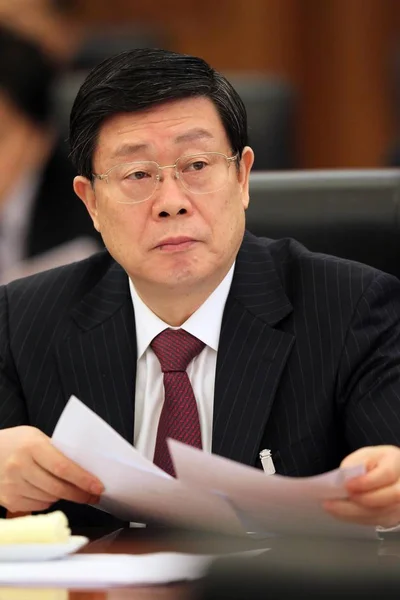 Huang Xingguo Entonces Alcalde Tianjin Asiste Una Reunión Del Panel —  Fotos de Stock