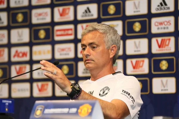Allenatore Jose Mourinho Del Manchester United Partecipa Una Conferenza Stampa — Foto Stock