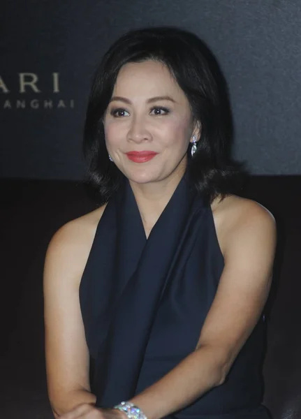 Hongkong Herečka Carina Lau Navštěvuje Bvlgari Propagační Akce Šanghaji Číně — Stock fotografie