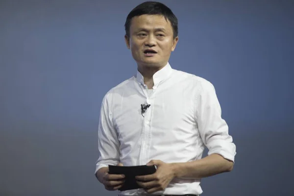 Джек Голова Китайського Електронної Комерції Гігантських Alibaba Говорить 2016 Глобальної — стокове фото