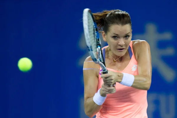 Agnieszka Radwanska Della Polonia Torna Colpo Svetlana Kuznetsova Della Russia — Foto Stock