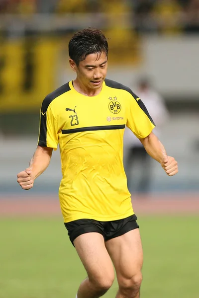 Shinji Kagawa Borussia Dortmund Praxi Při Tréninku Zápas Shanghai China — Stock fotografie