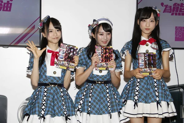 Zleva Narumi Kuranoo Nagisa Sakaguchi Yui Oguri Japonské Idol Group — Stock fotografie