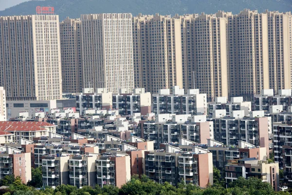 Vista Conjunto Edificios Residenciales Apartamentos Ciudad Huaibei Provincia Anhui Este — Foto de Stock