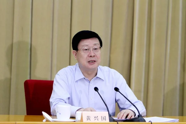 File Huang Xingguo Alors Maire Tianjin Prend Parole Lors Événement — Photo