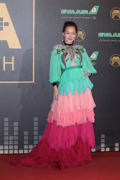 Taiwanese Hostess Dee Hsu Arrives Red Carpet 27Th Golden Melody — Stock Photo, Image